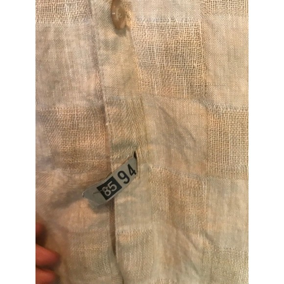 Clean Joseph & Feiss 100% Linen Button Down Mixed Pattern Short Sleeve Shirt XL - Picture 7 of 11